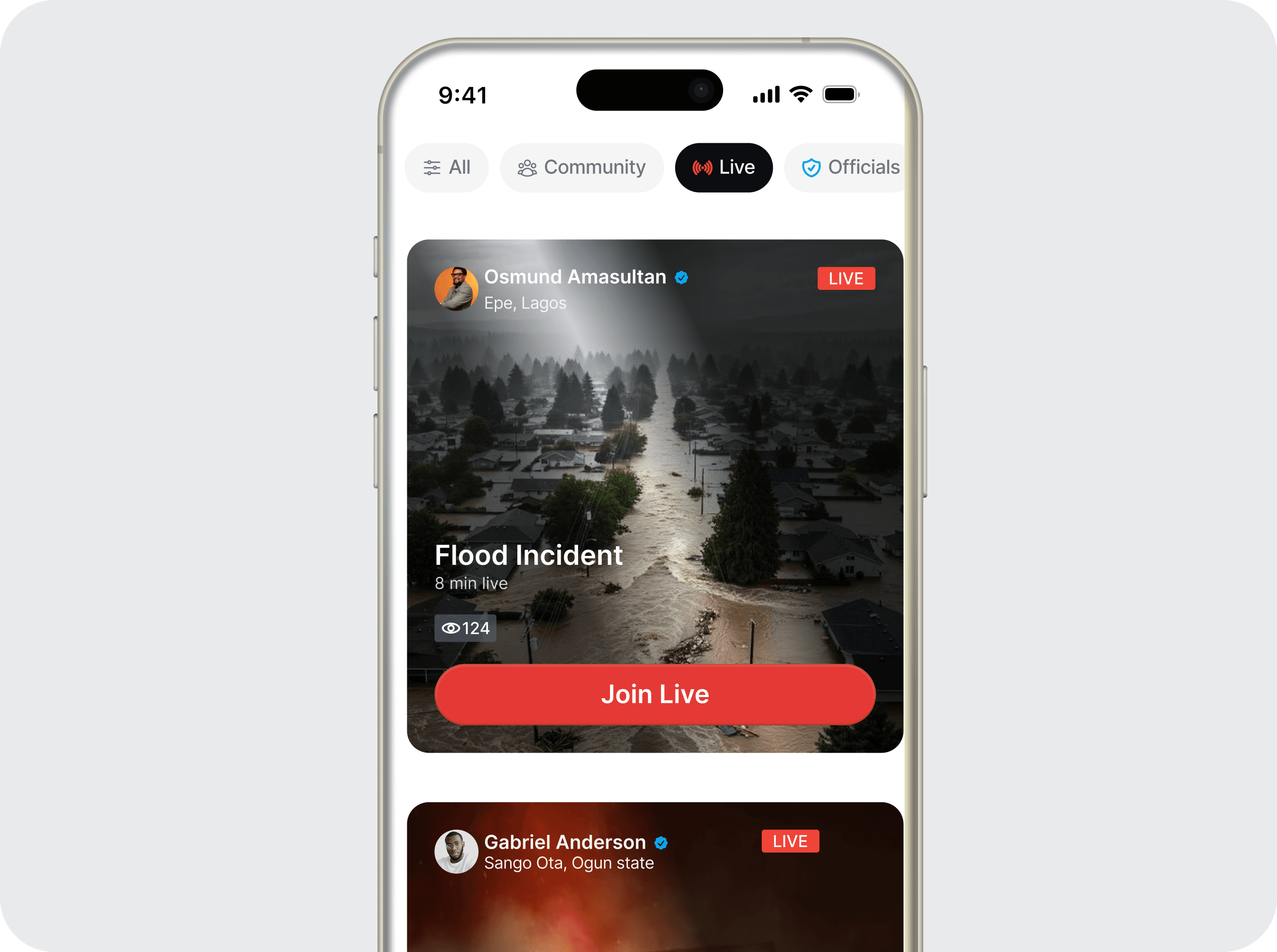 SafeRoute Live Broadcasts